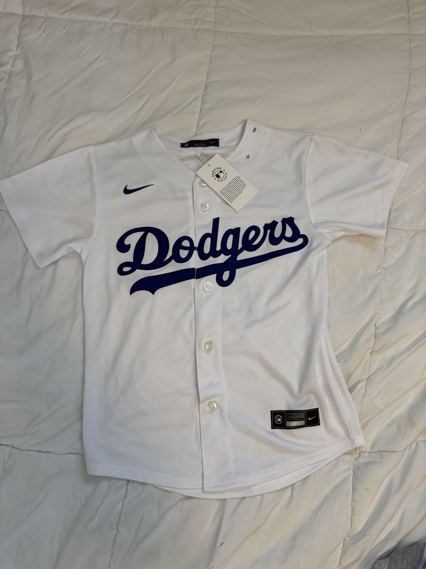 Youth MLB Dodgers Nike Baseball Jersey Size Small Kelly