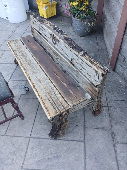 Hand Carved Bench