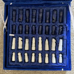 Chess Set Made from Original Badakhshan Lapis Lazuli – Rare and Beautiful