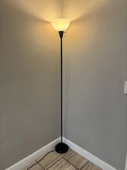 Black Torchiere Floor Lamp