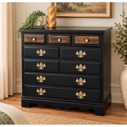 Refinished Black Angelina Tall Dresser