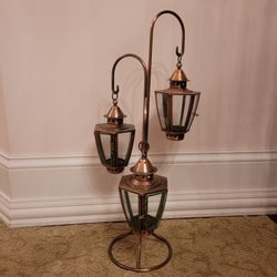 Copper 3 Hanging Lantern Candleholder 