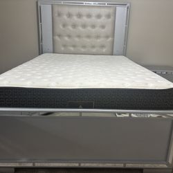 Silver Queen Bedroom Set + Mattress