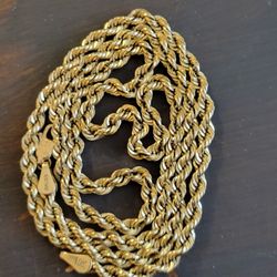 gold necklace bolivia rope