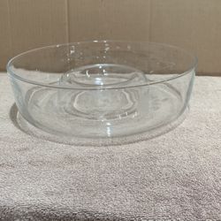 Princess House Heritage PatternClear Cyststal Chip & Dip Bowl
