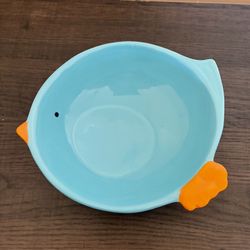 Whimsical Blue Bird Ceramic Serving Bowl Dish 6" Wide Preowned