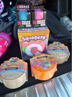 Nee Doh  + Squeeezy Peach + Dumplings Squishy