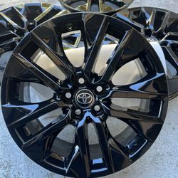 Toyota Rav4 Rims 19” OEM Factory Wheels Rines New Gloss Black Powder Coated ( Exchange Available )( Cambio Disponible ) Rav 4 Sienna Tacoma 5 Lugs 