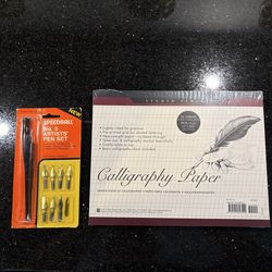 Speedball No 5 Artist Pen Set 8 Nibs & Paper for Calligraphy Lettering Sketching
