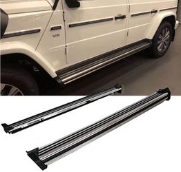 Stainless Steel Running Boards Side Steps Nerf Bars Fits for Mercedes Benz G Series W464 G550 G560 AMG 2019 2020 2021 2022 2023 2PCS Set