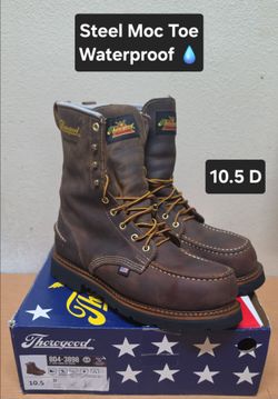 Thorogood Work Boots sz10.5D STEEL MOC TOE