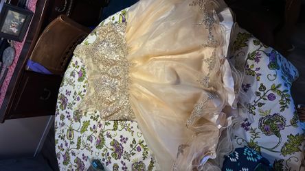 Gold rhinestone dress