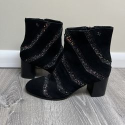 Zadig & Voltaire Lena Suede Glitter Boots SZ 36