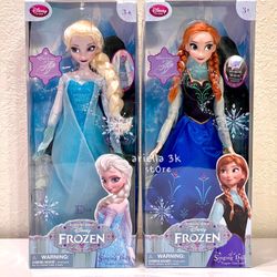 NEW 2016 Disney Store Exclusive Frozen Elsa & Anna 16" Singing Dolls Set RETIRED