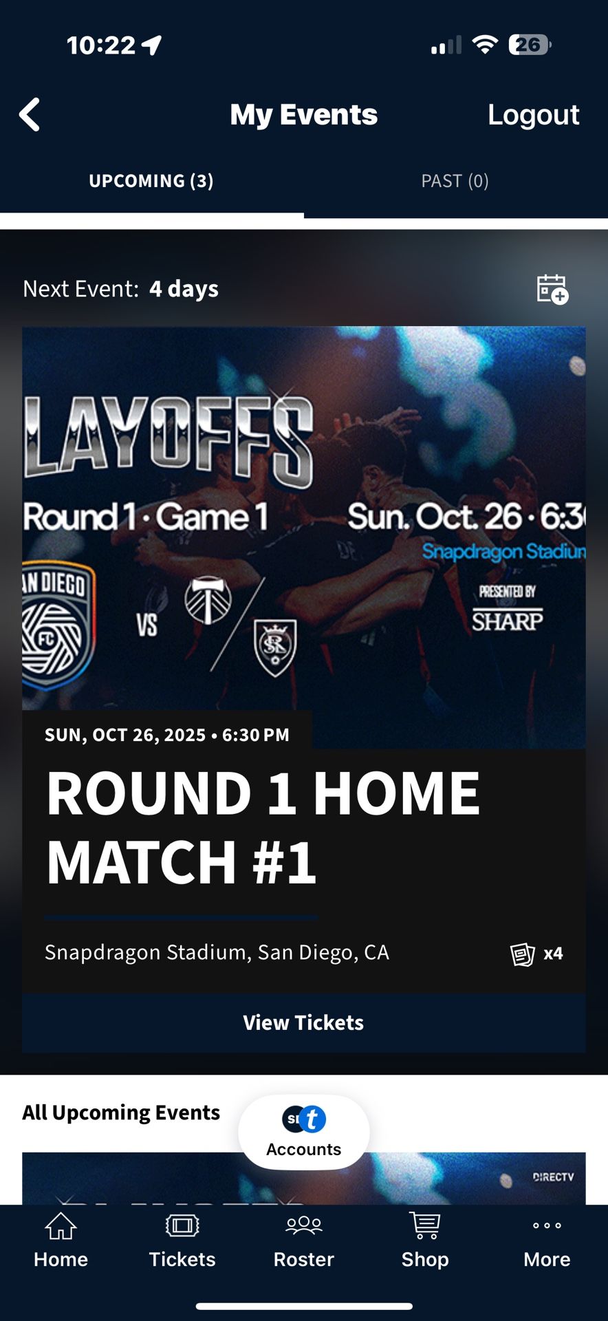 SDFC Vs Portland Timbers Playoff soccer Game