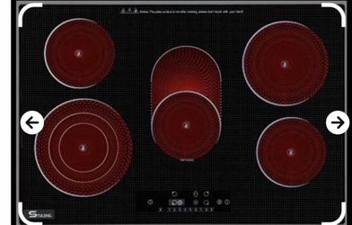 Electric Cooktop STULENG 5 Burner Cooktop Stove T