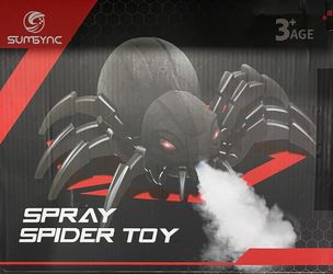 Sumsync Realistic RC Spider Robot, Remote Control Spider Toys with Spray/Light/Music