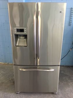 Stainless Steel GE French Door Refrigerator With 120 Day Warranty