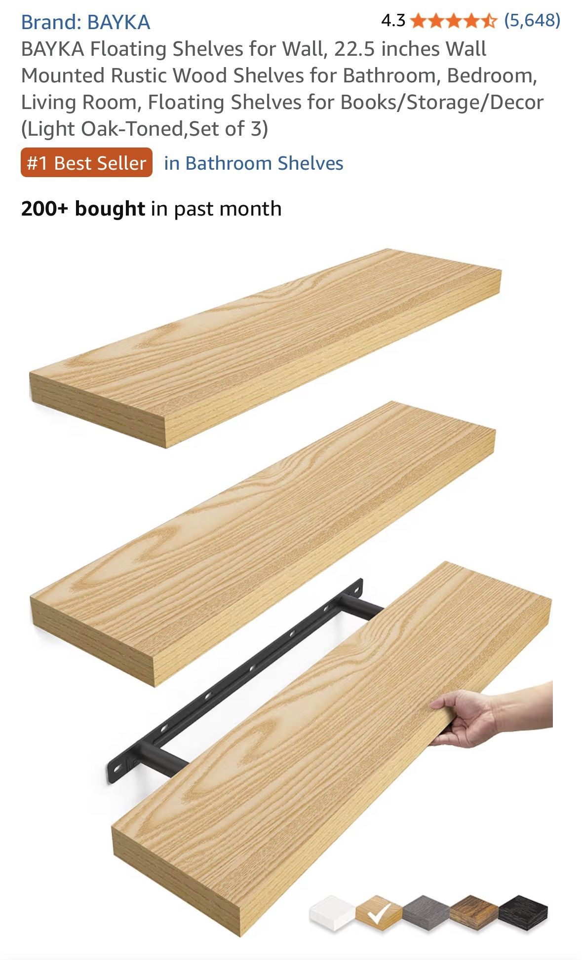 BAYKA Floating Shelves 