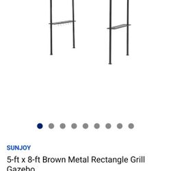 Grill gazebo  5x8 brown metal Rectangle grill gazebo 5x8 ft
