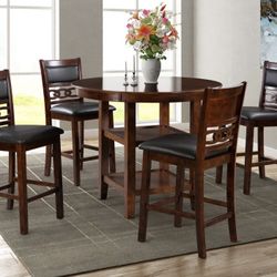 Brand New 5 Pc Pub Cherry Dining Set 