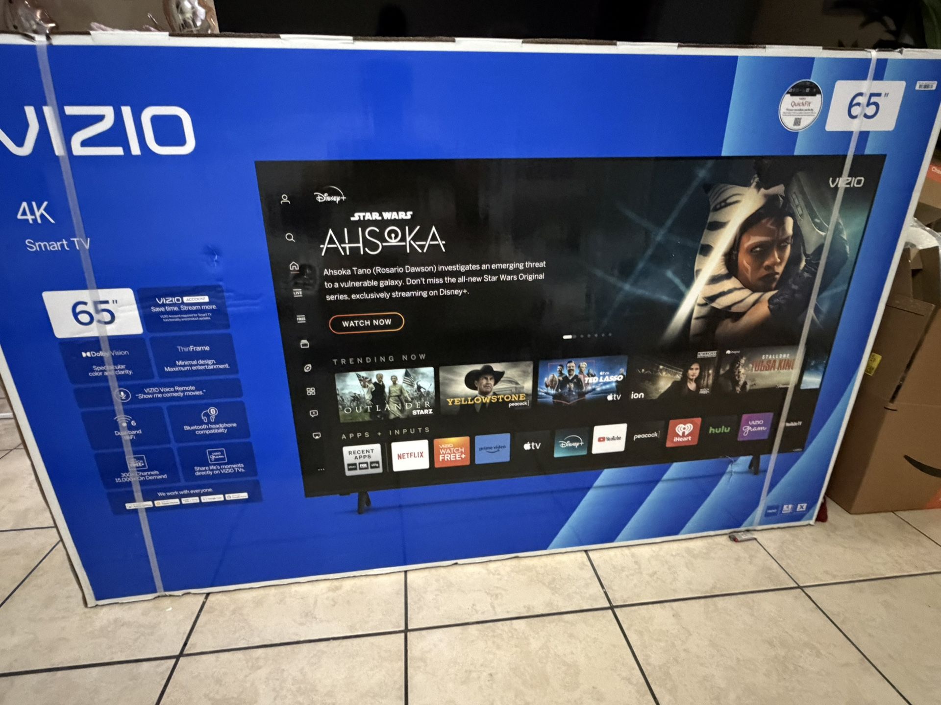 Vizio TV, 65-inch 4K Smart TV, never opened