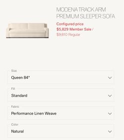 Restoration Hardware Sofa bed. Pickup only.