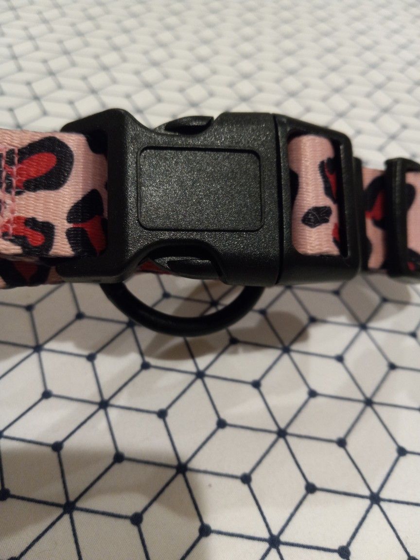 Pink Cheetah Dog Collar