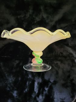 Blown glass fruit bowl