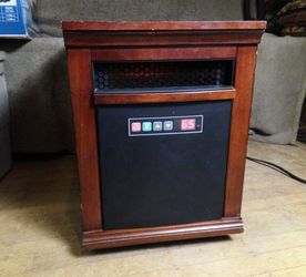 Twin Star Moveable Infrared Heater in Attractive Wood Cabinet / Space Heater  - 1500W - Works great! for Sale in Indianapolis, IN - OfferUp