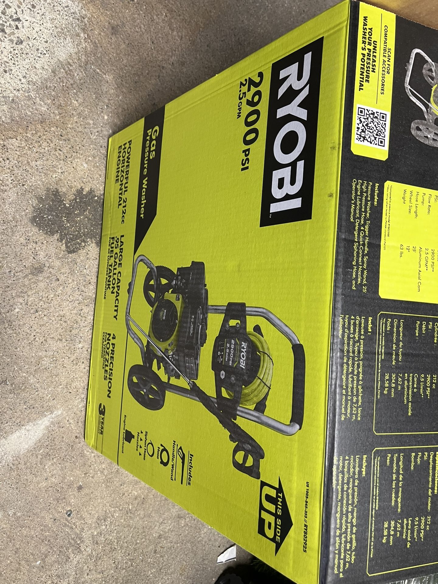 Brand new 2500 psi electric pressure washer