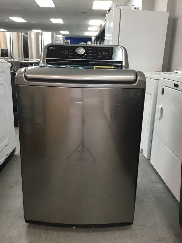 Lg Top Load Electric Top Load Electric (Washer) Stainless steel Model WT7400CV - 2715