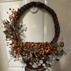 Door Wreath With Basket