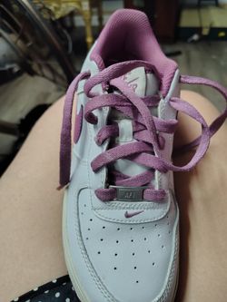 Purple and white AF1