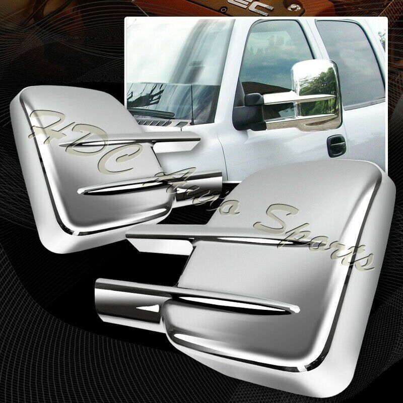 For 1999-2014 Chevy Silverado 2500HD/3500HD Chrome ABS Side Mirror Covers Trim -(2-MC-1362
