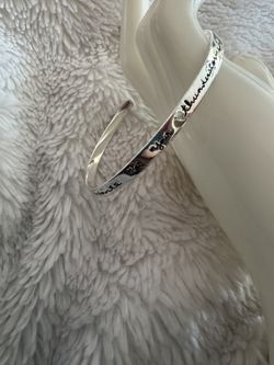 Vintage Sterling Inspirational Bracelet "Count Your Rainbows Not Your Thunderstorms " 