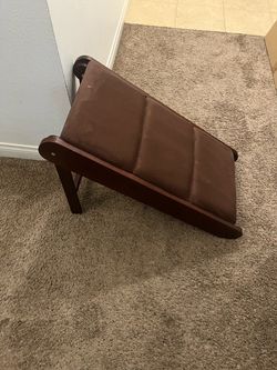 Dog Ramp Brown Wood Frame