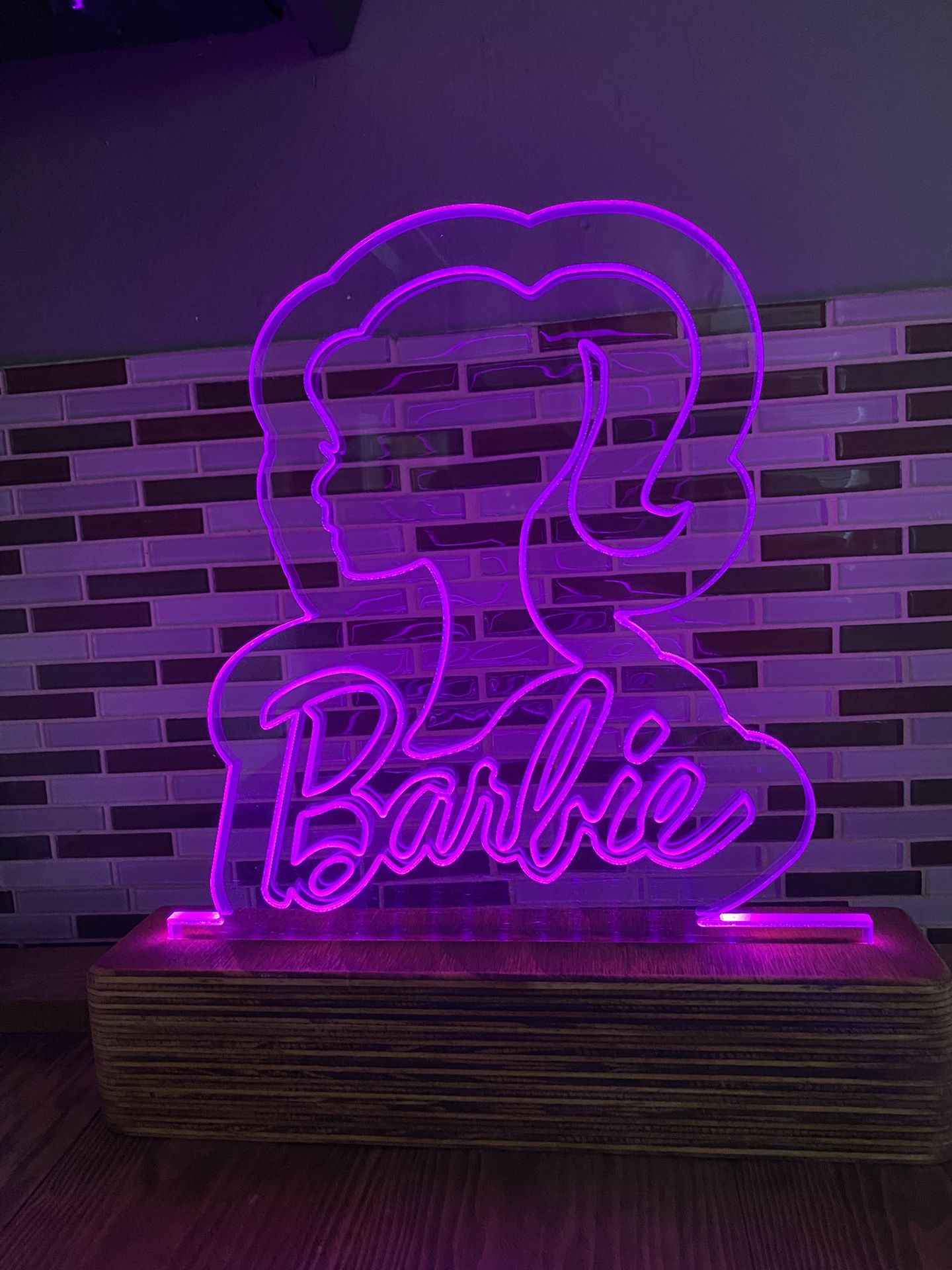 Led Barbie Desktop Sign/night lite 