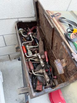 Wooden box tool chest