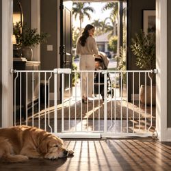 Foreng Extra Wide Baby Gate, 52.76-62.2 in, White