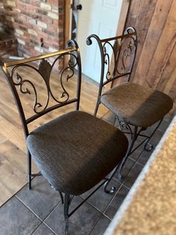 Ornate Wrought Iron stool – Set of 2