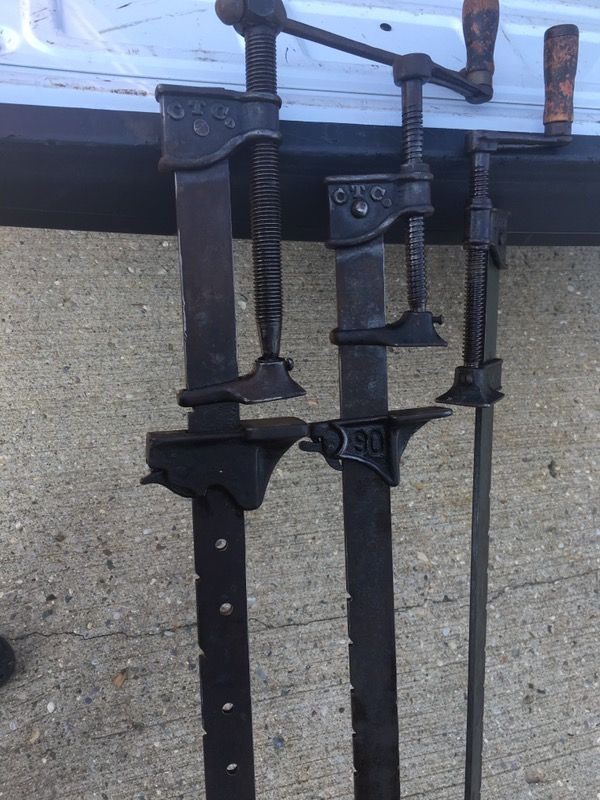 CTC. 93 vintage antique wood clamps