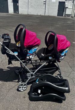 Double Baby Stroller for Infants/ Doble Carriola para bebés