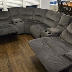 Couch Sectional with Power Recliners