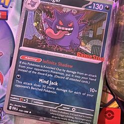 Pokemon Gengar perfect order GameStop promo (triple swirl)