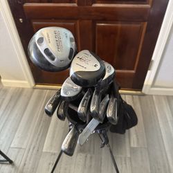 COMPLETE GOLF SET IRONS WOODS DRIVER HYBRID WEDGES PUTTER BAG 