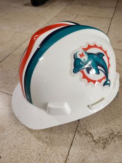 NFL Miami Dolphins Hard Hat Adjustable Medium 1997 V-GARD MSA Construction