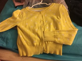 Yellow cardigan
