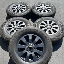 (5) 18” Toyota Wheels 265/70R18 Michelin Tires