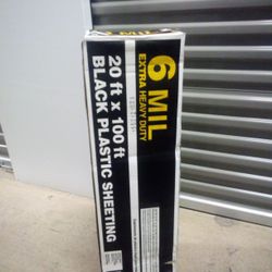 6 Mill Black Plastic Landscape Rock Brick Pavers Remediation Construction Painting 